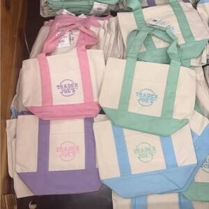 TRADER JOE’S LIMITED EDITION EASTER PASTEL Canvas Tote Bags